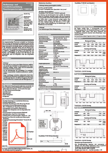 Bedienungsanleitung Raumtemperaturregler Typ PGF